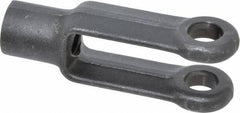 Jergens - 1/2-13 Thread, 1-1/8" Yoke Width, Carbon Steel, Tapped Yoke - 1/2" Hole Diam, 1-7/8" Hole Center to Neck, 15/16" Yoke Arm Height, 13/16" Neck Diam, 1-1/8" Neck Length, 3" OAL - Exact Tool & Supply