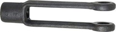 Jergens - 1/2-13 Thread, 1-1/8" Yoke Width, Carbon Steel, Tapped Yoke - 1/2" Hole Diam, 3-1/16" Hole Center to Neck, 15/16" Yoke Arm Height, 13/16" Neck Diam, 1-1/8" Neck Length, 4-3/16" OAL - Exact Tool & Supply