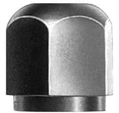 Jergens - 1/2-13" UNC, 15/16" Width Across Flats, Black Oxide Finish, Steel Acorn Nut - 7/8" Overall Height, Grade Low Carbon Steel - Exact Tool & Supply