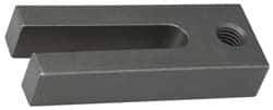 Gibraltar - 1-3/4" Wide x 7/8" High, Carbon Steel, Black Oxide Coated, Tapered, U Shaped Strap Clamp - 21/32" Stud, 3-15/16" Travel, 7" OAL, 3/4" Tapered Height, 5/8" Tapered Length - Exact Tool & Supply