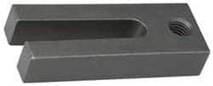 Gibraltar - 1-3/4" Wide x 7/8" High, Carbon Steel, Black Oxide Coated, Tapered, U Shaped Strap Clamp - 21/32" Stud, 2-7/16" Travel, 4" OAL, 3/4" Tapered Height, 5/8" Tapered Length - Exact Tool & Supply