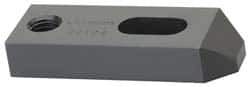 Jergens - 1" Stud, Low Carbon Steel, Plain Strap Clamp - 2" Travel, 10" OAL x 2" Wide x 1-1/2" High, Black Oxide Finish, Tapered Nose - Exact Tool & Supply