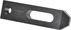 Jergens - 1/2" Stud, Low Carbon Steel, Plain Strap Clamp - 1-1/4" Travel, 4-1/2" OAL x 1-1/4" Wide x 3/4" High, Black Oxide Finish, Tapered Nose - Exact Tool & Supply
