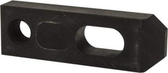 Jergens - 5/8" Stud, Low Carbon Steel, Plain Strap Clamp - 1/2" Travel, 4" OAL x 1-1/4" Wide x 5/8" High, Black Oxide Finish, Tapered Nose - Exact Tool & Supply