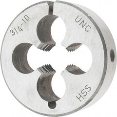 Value Collection - Round Dies Thread Size: 3/4-10 Outside Diameter (Inch): 2-1/2 - Exact Tool & Supply