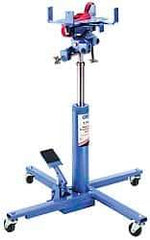 OTC - 1,000 Lb Capacity Pedestal Transmission Jack - 34-1/2 to 75" High, 41" Chassis Width x 41" Chassis Length - Exact Tool & Supply