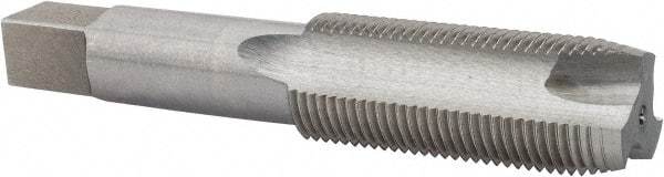 Interstate - 7/8-14 UNF, 3 Flute, Bright Finish, High Speed Steel Spiral Point Tap - Plug Chamfer, Right Hand Thread, 4-11/16" OAL, 2-7/32" Thread Length, 3B Class of Fit - Exact Tool & Supply