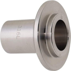 VNE - 1", E-Line Style, Sanitary Stainless Steel Pipe Long Welding Ferrule - Male Connection, Grade 304 - Exact Tool & Supply