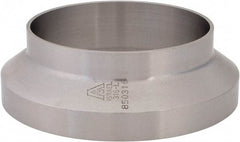 VNE - 3", E-Line Style, Sanitary Stainless Steel Pipe Short Welding Ferrule - Female Connection, Grade 316L - Exact Tool & Supply