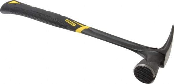 Stanley - 1-3/4 Lb Head, Straight Rip Claw Framing Hammer - 16" OAL, Forged Steel Head, 1-3/8" Face Diam, Checkered Face, Steel Handle with Grip - Exact Tool & Supply