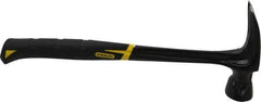 Stanley - 1-3/8 Lb Head, Straight Rip Claw Framing Hammer - 16" OAL, Forged Steel Head, 1-5/16" Face Diam, Smooth Face, Steel Handle with Grip - Exact Tool & Supply