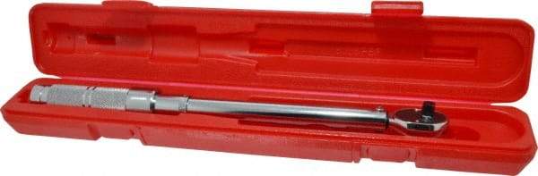 Proto - 3/8" Drive Micrometer Type Ratchet Head Torque Wrench - 16 N/m to 80 N/m Torque, 15-1/2" OAL, Ratchet Head - Exact Tool & Supply