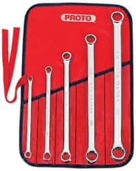 Proto - 5 Pc, 5/16 x 3/8 - 13/16 x 7/8", 12-Point Box End Wrench Set - Exact Tool & Supply
