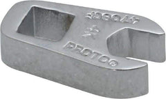 Proto - 1/4" 1/4" Drive Chrome Open End Crowfoot Wrench - 17/32" Head Diam x 1/4" Head Thickness - Exact Tool & Supply