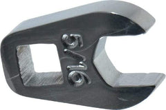 Proto - 5/16" 1/4" Drive Chrome Open End Crowfoot Wrench - 21/32" Head Diam x 1/4" Head Thickness - Exact Tool & Supply