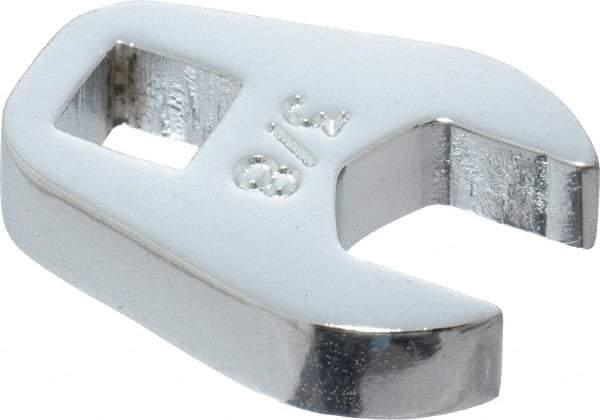 Proto - 3/8" 1/4" Drive Chrome Open End Crowfoot Wrench - 25/32" Head Diam x 1/4" Head Thickness - Exact Tool & Supply