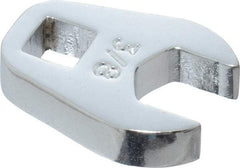 Proto - 3/8" 1/4" Drive Chrome Open End Crowfoot Wrench - 25/32" Head Diam x 1/4" Head Thickness - Exact Tool & Supply