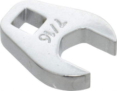 Proto - 7/16" 1/4" Drive Chrome Open End Crowfoot Wrench - 7/8" Head Diam x 1/4" Head Thickness - Exact Tool & Supply