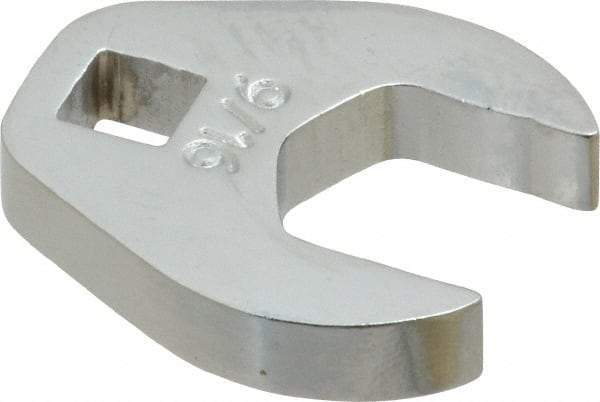 Proto - 9/16" 1/4" Drive Chrome Open End Crowfoot Wrench - 1-1/8" Head Diam x 1/4" Head Thickness - Exact Tool & Supply