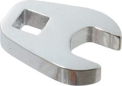 Proto - 9/16" 3/8" Drive Chrome Open End Crowfoot Wrench - 1.24" Head Diam x 1/4" Head Thickness - Exact Tool & Supply