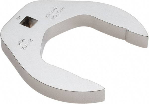Proto - 2-3/16" 3/8" Drive Chrome Open End Crowfoot Wrench - 3.65" Head Diam x 1/2" Head Thickness - Exact Tool & Supply