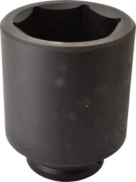 Proto - 1-1/2" Drive 3-7/8" Deep Impact Socket - 6 Points, 6-3/4" OAL - Exact Tool & Supply