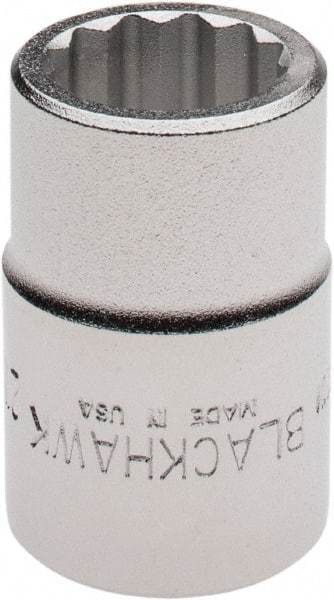 Blackhawk by Proto - 3/4" Drive, Standard Hand Socket - 12 Points, 2" OAL, Alloy Steel, Satin Finish - Exact Tool & Supply