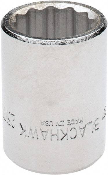 Blackhawk by Proto - 3/4" Drive, Standard Hand Socket - 12 Points, 2" OAL, Alloy Steel, Black Finish - Exact Tool & Supply