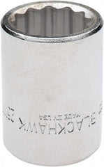 Blackhawk by Proto - 3/4" Drive, Standard Hand Socket - 12 Points, 2" OAL, Alloy Steel, Black Finish - Exact Tool & Supply