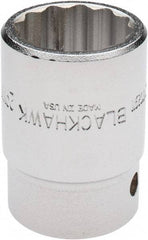 Blackhawk by Proto - 3/4" Drive, Standard Hand Socket - 6 Points, 2-13/64" OAL, Alloy Steel, Black Finish - Exact Tool & Supply