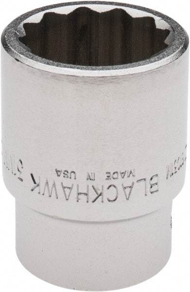 Blackhawk by Proto - 3/4" Drive, Standard Hand Socket - 6 Points, 2-13/64" OAL, Alloy Steel, Black Finish - Exact Tool & Supply