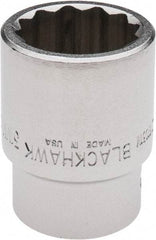 Blackhawk by Proto - 3/4" Drive, Standard Hand Socket - 6 Points, 2-13/64" OAL, Alloy Steel, Black Finish - Exact Tool & Supply