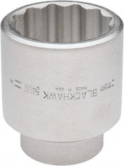 Blackhawk by Proto - 3/4" Drive, Standard Hand Socket - 12 Points, 3-13/64" OAL, Alloy Steel, Black Finish - Exact Tool & Supply