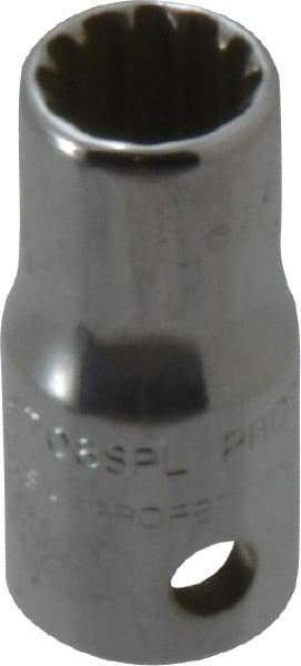 Proto - 1/4" Drive, 1/4" Socket, Spline Socket - 12 Points, 59/64" OAL - Exact Tool & Supply