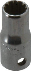Proto - 1/4" Drive, 1/4" Socket, Spline Socket - 12 Points, 59/64" OAL - Exact Tool & Supply