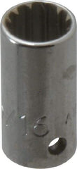 Proto - 1/4" Drive, 5/16" Socket, Spline Socket - 12 Points, 59/64" OAL - Exact Tool & Supply