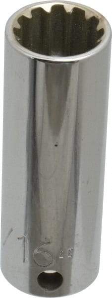 Proto - 3/8" Drive, 9/16" Socket, Spline Socket - 12 Points, 2-3/8" OAL - Exact Tool & Supply