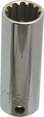 Proto - 3/8" Drive, 9/16" Socket, Spline Socket - 12 Points, 2-3/8" OAL - Exact Tool & Supply
