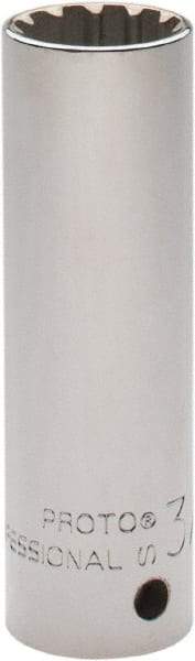 Proto - 1/2" Drive, 3/4" Socket, Spline Socket - 12 Points, 3-3/8" OAL - Exact Tool & Supply