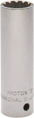 Proto - 1/2" Drive, 3/4" Socket, Spline Socket - 12 Points, 3-3/8" OAL - Exact Tool & Supply