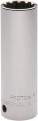 Proto - 1/2" Drive, 13/16" Socket, Spline Socket - 12 Points, 3-3/8" OAL - Exact Tool & Supply
