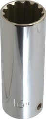 Proto - 1/2" Drive, 15/16" Socket, Spline Socket - 12 Points, 3-3/8" OAL - Exact Tool & Supply