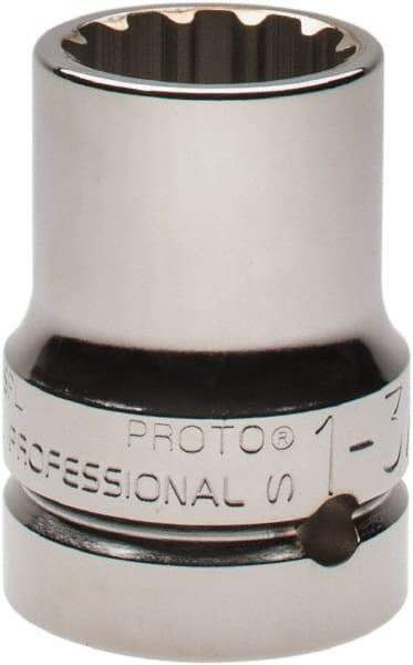 Proto - 1" Drive, 1-3/16" Socket, Spline Socket - 12 Points, 2-3/4" OAL - Exact Tool & Supply