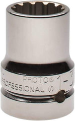 Proto - 1" Drive, 1-3/16" Socket, Spline Socket - 12 Points, 2-3/4" OAL - Exact Tool & Supply