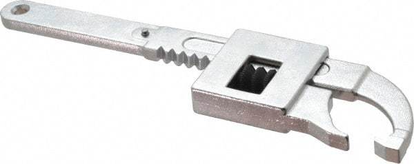 Facom - 3/8" to 1-31/32" Capacity, Satin Chrome Finish, Adjustable Hook Spanner Wrench - 20-7/8" OAL, 5/32" Hook Pin Height - Exact Tool & Supply
