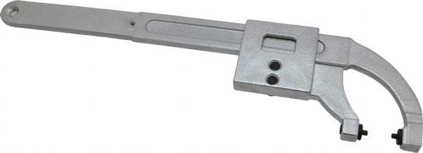 Facom - 0" to 3-15/16" Capacity, Satin Chrome Finish, Pin Spanner Wrench - 14-1/4" OAL, 4mm Hook Pin Height - Exact Tool & Supply