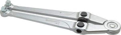Facom - 25/32" to 4" Capacity, Satin Chrome Finish, Adjustable Face Spanner Wrench - 10-5/8" OAL, 5mm Hook Pin Height - Exact Tool & Supply