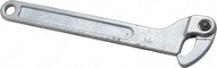 Facom - 19/32" to 1-3/8" Capacity, Satin Chrome Finish, Adjustable Hook Spanner Wrench - 6-39/64" OAL, 1/8" Hook Pin Height - Exact Tool & Supply