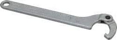 Facom - 1-3/8" to 1-31/32" Capacity, Satin Chrome Finish, Adjustable Hook Spanner Wrench - 7-61/64" OAL, 5/32" Hook Pin Height - Exact Tool & Supply
