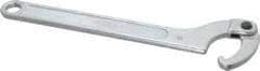 Facom - 1-31/32" to 3-5/32" Capacity, Satin Chrome Finish, Adjustable Hook Spanner Wrench - 11-1/32" OAL, 13/64" Hook Pin Height - Exact Tool & Supply
